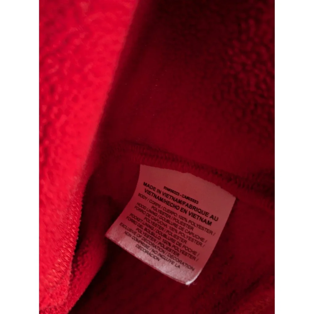 Nike Hoodie Men's XL Red Dri-FIT Micro-Stripe Pullover Activewear Sweatshirt